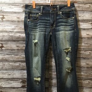 American Eagle Kick Boot Blue Jeans Size 0 Short